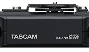 TASCAM 4-Channel Portable Linear PCM Audio Recorder for DSLR and Video Cameras, Black (DR-70D)