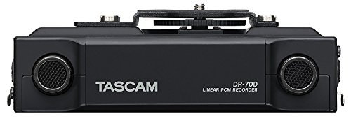 TASCAM 4-Channel Portable Linear PCM Audio Recorder for DSLR and Video Cameras, Black (DR-70D)