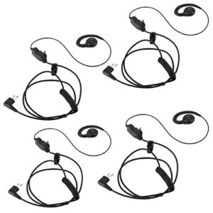 hwayo walkie talkie swivel earpiece with microphone and ptt for motorola two way radio – motorola swivel earpiece compatible with walkie talkies cls1410, cls1100, hkln4604a (4 pack)