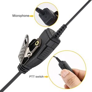 HWAYO Walkie Talkie Swivel Earpiece with Microphone and PTT for Motorola Two Way Radio - Motorola Swivel Earpiece Compatible with Walkie Talkies CLS1410, CLS1100, HKLN4604A (4 Pack)