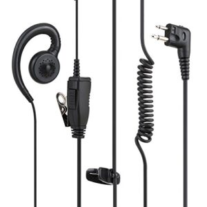 HWAYO Walkie Talkie Swivel Earpiece with Microphone and PTT for Motorola Two Way Radio - Motorola Swivel Earpiece Compatible with Walkie Talkies CLS1410, CLS1100, HKLN4604A (4 Pack)