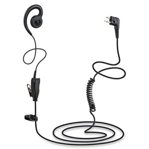 HWAYO Walkie Talkie Swivel Earpiece with Microphone and PTT for Motorola Two Way Radio - Motorola Swivel Earpiece Compatible with Walkie Talkies CLS1410, CLS1100, HKLN4604A (4 Pack)