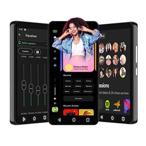 80gb (upgrade 3g running memory+free 64gb card) mp3 player with bluetooth and wifi, android streaming media mp4 player with spotify, 4-inch full touch screen player with pandora, support app download