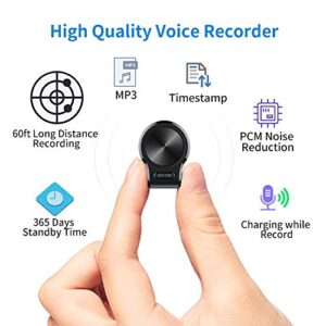 32GB Digital Voice Recorder, Magnetic Mini Voice Activated Recorder, 15Days Long Battery Life, Suitable for HD Recording Meetings Interviews Classes Lectures