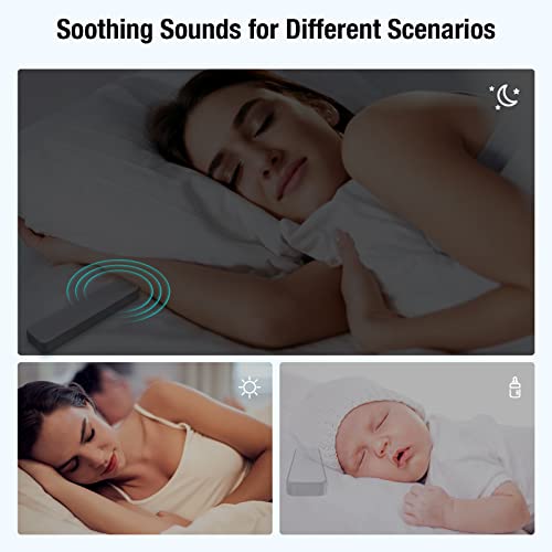 EARTEANA Bone Conduction Bluetoth Pillow Speaker, Mini Portable Under Pillow Speakers for Sleeping Wireless Pillow Speaker Bluetoth White Noise Music Box with Bass(Gray)