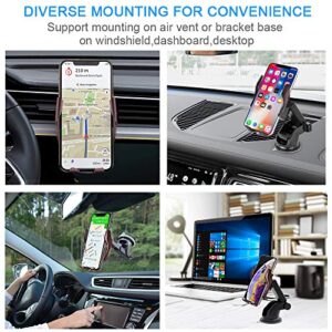 TALMIL Wireless Car Charger Mount,Windshield Dash Air Vent Phone Holder Compatible iPhone13/12/11/13/12/11Pro/13/12/11ProMax/XSMax/XS/XR/X/8/,Samsung S10/S9/S8/Note10/Note9