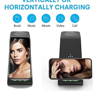 Wireless Charger Stand Dock 3 in 1 Fast Qi Wireless Charging Station for Multiple Devices Apple Watch 7/6/SE/5/4/3/2,Airpods Pro 2,iPhone 14/13/13Pro Max/12/12Pro/SE/X/XR/XS/8/pixel 7/Pixel 6/Android