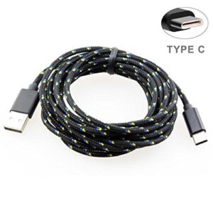 10ft Long USB Cable Type-C Charger Cord Power Wire USB-C Compatible with Motorola Moto G6 - Moto G7 - Moto G7 Play - Moto G7 Power - Moto Z Force Droid