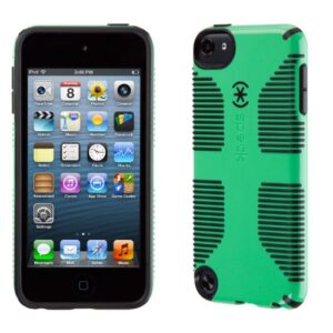 speck products candyshell grip case for ipod touch 5 (sour apple green/black)