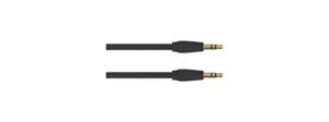 4ft flat tpu auxiliary cable (3.5mm) – black