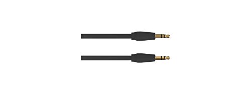 4ft Flat TPU Auxiliary Cable (3.5mm) - Black