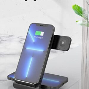 Wireless Charging Station for Multiple Device Apple - 3 in 1 Wireless Charger Stand Dock for Apple Watch 7/SE/ 6/5/4/3/2, Airpods 3/2/Pro, iPhone 13 Pro/13/12Pro/12/11 Certified Phones