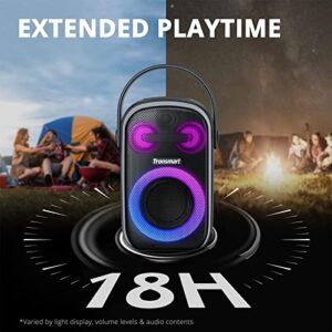 Tronsmart Bluetooth Speaker with Light, 60W Portable Speakers with Subwoofer Bass, IPX6 Waterproof for Outdoor Party, EQ via APP, Wireless Stereo Pairing, 18H Playtime, Aux/USB-Disk/Micro SD Card