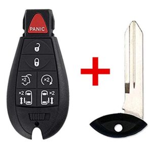 KAWIHEN Key Fob Case Replacement for Town and Country Dodge Grand Caravan IYZ-C01C M3N5WY783X 56046708AB 56046708AE(Just a Case)