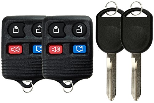 KeylessOption Keyless Entry Remote Control Fob Uncut Blank Car Ignition Key for CWTWB1U345, GQ43VT11T, H92 (Pack of 2)