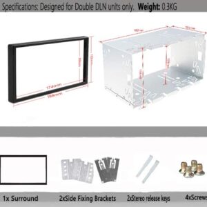 Universal Double 2 Din Car Player Stereo Radio Replacement Fitting Cage Kit Installation