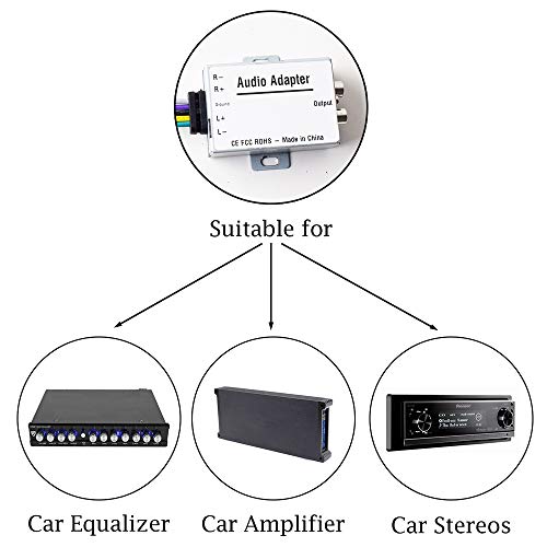 Car Stereo Audio Speak Signal Hi-Low Converter for Auto Amp Subwoofer Amplifier CD Player High to Low Adapter