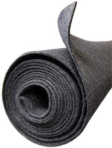 polymat 10x3.75chr 10 feet x 3.75 feet charcoal grey fabric non woven felt roll for subwoofer speaker box enclosure carpet and trunk, crafts, toolbox, gunsafe multipurpose felt carpet liner 10’x3.75′