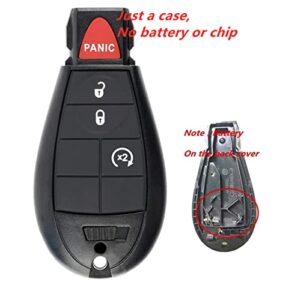 kawihen keyless entry remote key fob shell replacement for dodge durango grand caravan journey charger ram truck 1500 2500 3500 key fob case fcc id iyzc01c gq4-53t m3n5wy783x( just a case)