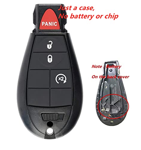 KAWIHEN Keyless Entry Remote Key Fob Shell Replacement for Dodge Durango Grand Caravan Journey Charger Ram Truck 1500 2500 3500 Key fob case FCC ID IYZC01C GQ4-53T M3N5WY783X( Just a Case)