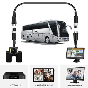 EKYLIN 32FT 10M Car Video 4-Pin Aviation Extension Cable for CCTV Rearview Camera Truck Trailer Camper Bus Vehicle Backup Monitor System Waterproof Shockproof