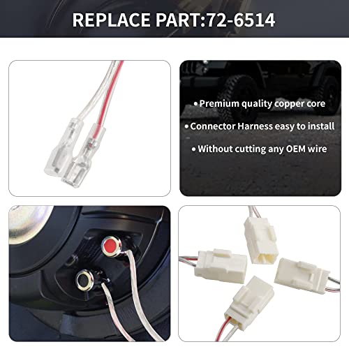 NuIth 72-6514 Car Speaker Wiring Harness Connector Adapter for Dodge Ram 2000-2020, Chrysler 2004-2017 Aftermarket Front Rear Door Speaker Harness Cable Plug 4 PCS