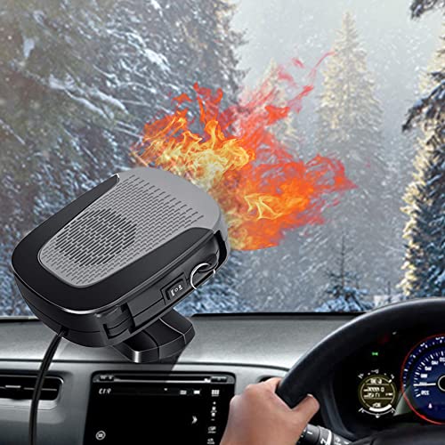 Portable Car Heater Car Fan 12V 150W Heating and Cooling Mode Windshield Defrost Defogger Plug in Cigarette Lighter Heater