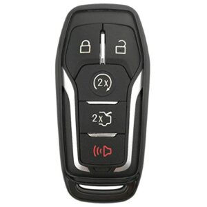 Black TPU Key Fob Cover Case Remote Holder Skin Glove for Ford Fusion F-150 Edge Explorer Mustang Lincoln MKZ MKC 3/4/5 Buttons Smart Key(NOT fit Flip/Folding key)