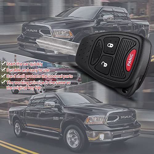 Keyless Entry Remote Control Car Key Fob Replacement for Dodge Ram 1500 2500 3500 2006 2007 2008 Dakota Magnum Durango Nitro Charger Avenger Caliber Jeep Wrangler Patriot Grand Cherokee oht692427aa