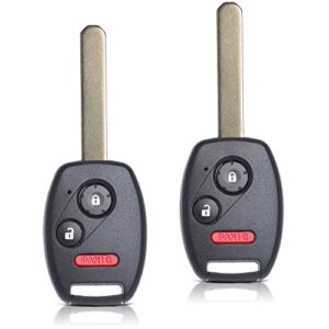 key fob remote replacement fits honda cr-v 2007 2008 2009 2010 2011 2012 2013/cr-z 2011-2014 2015/fit/insight/accord coupe/crosstour mlbhlik-1t keyless entry remote control 35111-swa-306(pack of 2)