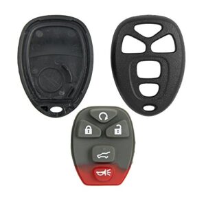 keyless2go replacement for new shell case and 5 button pad for remote key fob with fcc ouc60270 – shell only