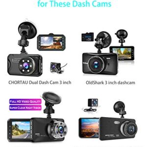 Glucrean Dash Cam Mount Compatible with CHORTAU/ OldShark/ NIUTA/ Apexcam dashcam, Suction Cup Mount Easy to Install and Use, Strong Suction Power Hight Durability and Removeable 2 Pcs