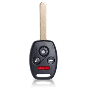 key fob remote replacement fits for honda civic ex si hybrid 2006 2007 2008 2009 2010 2011 2012 2013 acura mdx 2007-2013 n5f-s0084a keyless entry 4 buttons remote control 35111-sva-306(pack of 1)