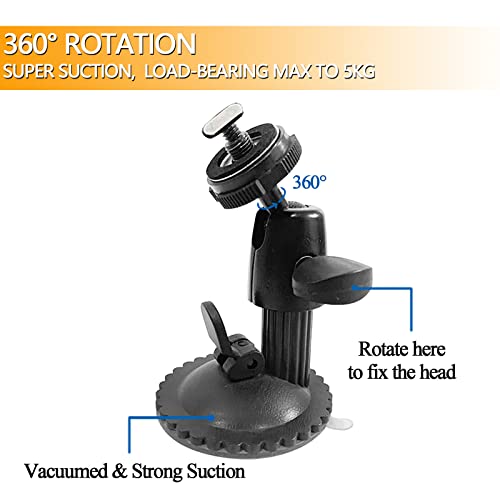 DOUXURY Windshield Suction Cup Bracket Mount for 7 9 10.1 Inch Monitor Display, Fix The Monitor on Windshield Dash Board, Metal-Made, Strong Load-Bearing for B09N365BM5 B083XGR7D5 B083XRJD8L