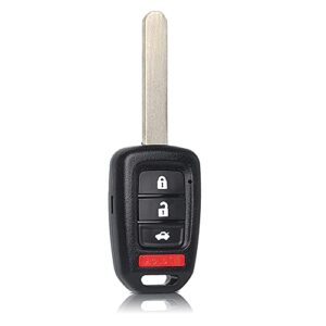 key fob remote replacement fits for honda civic 2014 2015/accord 2013-2015 mlbhlik6-1t keyless entry remote control uncut 4 buttons 315 mhz g chip (35118-t2a-a20)