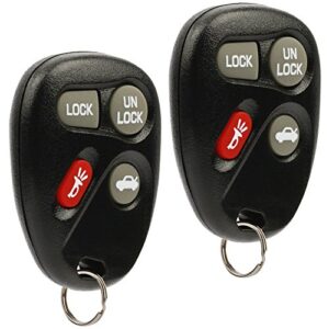 car key fob keyless entry remote fits 2001-2005 chevy impala monte carlo / 2004 pontiac grand prix (koblear1xt, 10443537), set of 2