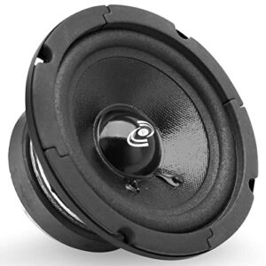 pyle 5 inch woofer driver – upgraded 200 watt peak high performance mid-bass mid-range car speaker 450hz – 7khz frequency response 15 oz magnet structure 8 ohm w/ 92db and paper coating cone – pdmr5 black