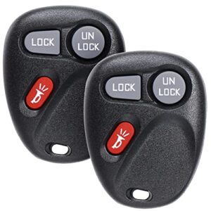 NPAUTO Key Fob Replacement Fits for Chevy Silverado Suburban GMC Sierra 1500 2500 3500 2001-2002 Tahoe Avalanche S10 GMC Sonoma Yukon XL Cadillac Escalade Keyless Entry Remote Control, 15042968,2-Pack