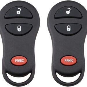 Replacement Key Fob for 2002-2005 Dodge Ram Truck 1500 2500/2001-2004 Dakota/2001-2003 Durango/2001-2003 Grand Caravan Keyless Entry Remote (GQ43VT17T), Set of 2