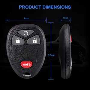 Pilida Key Fob Keyless Entry Remote: Keyless Control Clicker Compatible with Chevy SilveradoTraverse Equinox Avalanche GMC Sierra Pontiac Torrent Saturn Outlook Vue Replacement of OUC60270 OUC60221