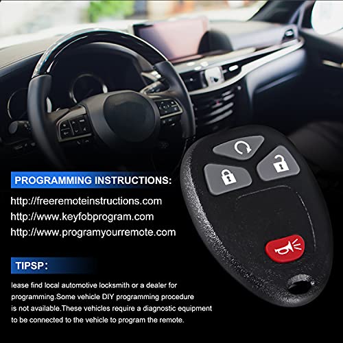 Pilida Key Fob Keyless Entry Remote: Keyless Control Clicker Compatible with Chevy SilveradoTraverse Equinox Avalanche GMC Sierra Pontiac Torrent Saturn Outlook Vue Replacement of OUC60270 OUC60221