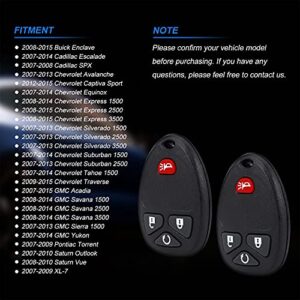 Pilida Key Fob Keyless Entry Remote: Keyless Control Clicker Compatible with Chevy SilveradoTraverse Equinox Avalanche GMC Sierra Pontiac Torrent Saturn Outlook Vue Replacement of OUC60270 OUC60221