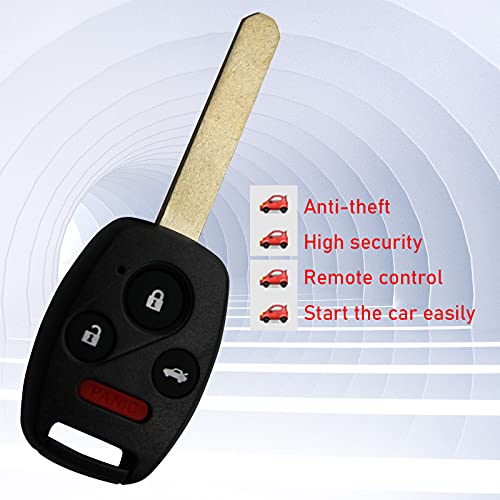 Keyless Entry Remote Control Uncut Car Ignition Key Fob Replacement for 2003 2004 2005 2006 2007 Honda Accord OUCG8D-380H-A 313.8 Mhz ID46 Chip (Pack of 2)