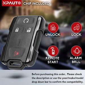 NPAUTO Key Fob Fits for Chevy Silverado GMC Sierra 1500 2500 HD 3500 HD Chevy Colorado GMC Canyon 2015 2016 2017 2018 2019 2020 2021 Keyless Entry Remote Control Start Key Fobs, M3N-32337100