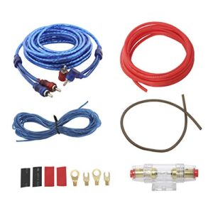 car power amplifier installation kit 8/10 gauge automobiles speaker woofer sub woofer cables audio wire wiring line with fuse suits