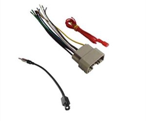 asc audio car stereo wire harness and antenna adapter to install an aftermarket radio for some dodge chrysler jeep vehicles- compatible vehicles listed below