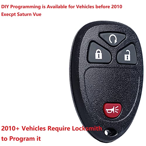 Remote Key Fob Replacement Fits for Chevy Silverado Avalanche Equinox Express Traverse Captiva GMC Sierra 1500 2500 Acadia Savana Yukon Buick Enclave Cadillac Escalade Pontiac Torrent Saturn Outlook