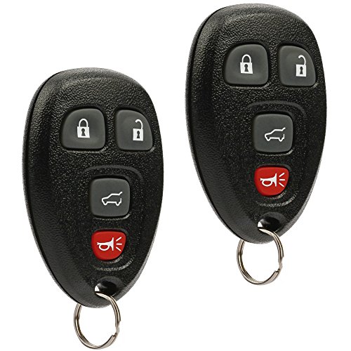 Car Key Fob Keyless Entry Remote with Ignition Key fits Chevy Suburban Tahoe Traverse/GMC Acadia Yukon/Cadillac Escalade SRX/Buick Enclave/Saturn Outlook, Set of 2