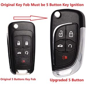 Upgraded Remote Key Fob Replacement Fits for Chevy Cruze Equinox Camaro Impala Malibu Sonic Buick Regal Verano Encore Lacrosse Allure GMC Terrain Keyless Entry Remote Start Control OHT01060512