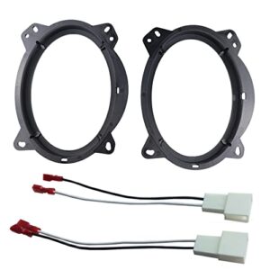 dkmus 6″ x 9″ front door speaker mount adapter for toyota 4runner avalon highlander tacoma prius sequoia tundra with wiring harness
